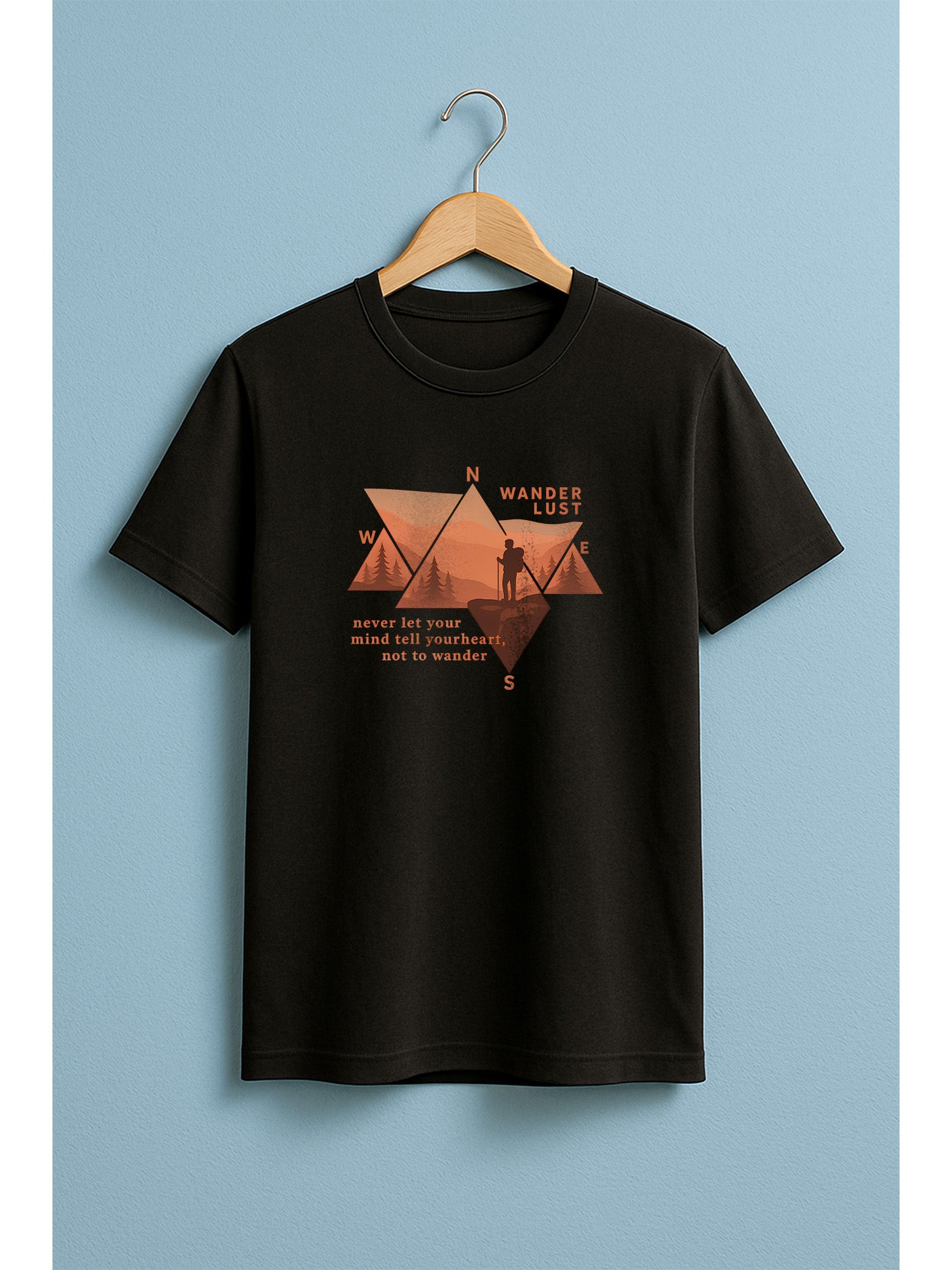 Wanderlust Compass Graphic T-Shirt – Black & White Available | Fluxwear