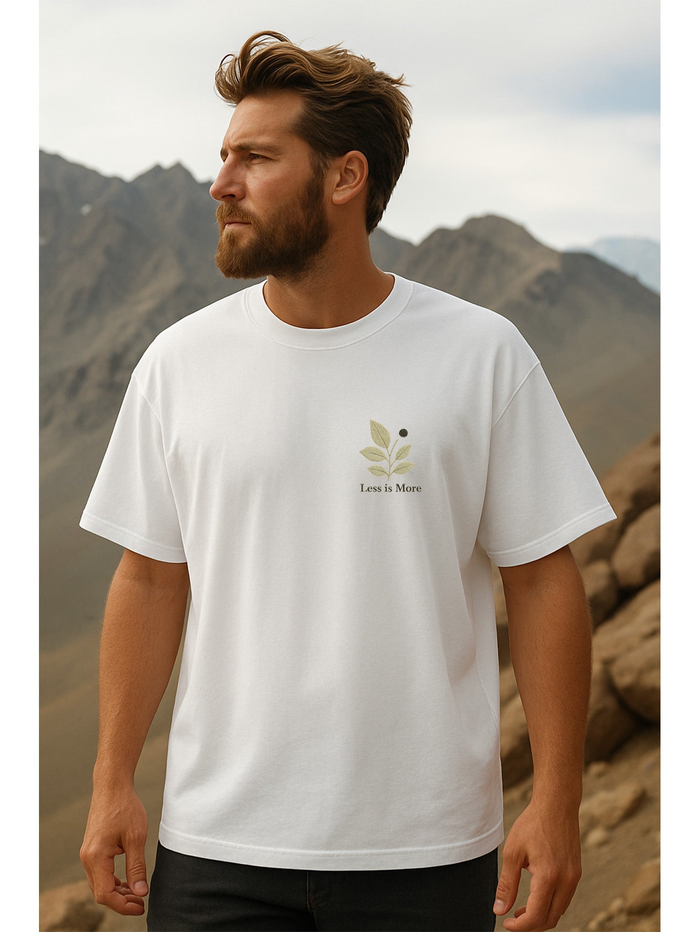 "Less is More" – Minimalist Oversized Unisex T-Shirt by Fluxwear