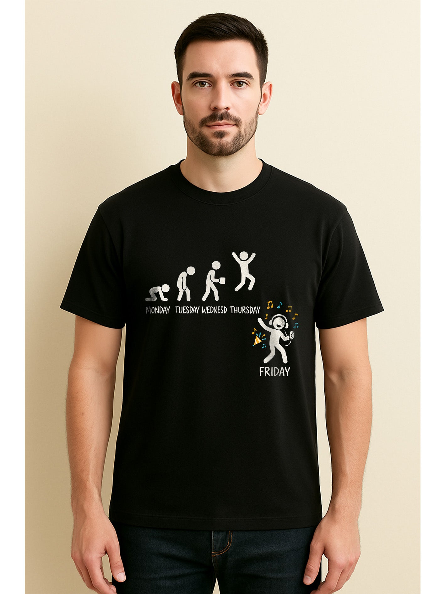 Weekday Evolution Fun Graphic T-Shirt