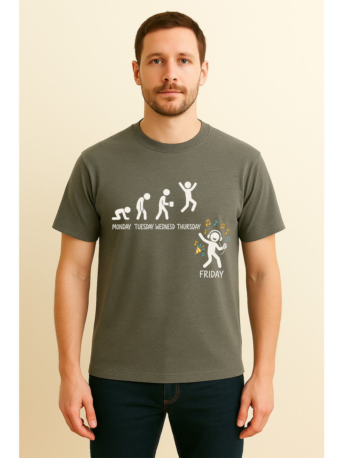 Weekday Evolution Fun Graphic T-Shirt