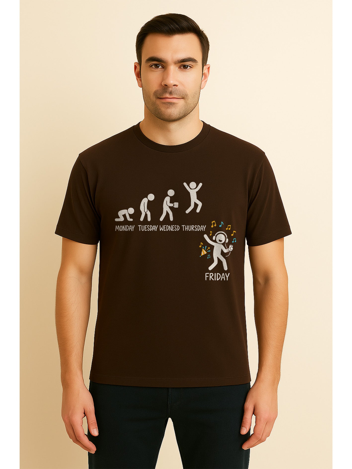 Weekday Evolution Fun Graphic T-Shirt