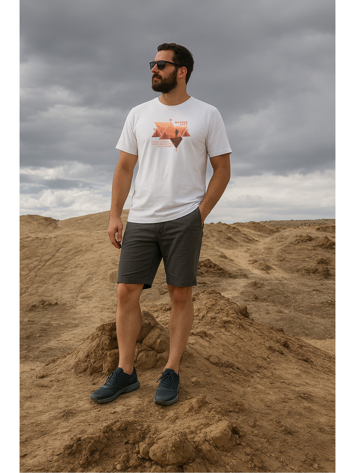 Wanderlust Compass Graphic T-Shirt – Black & White Available | Fluxwear