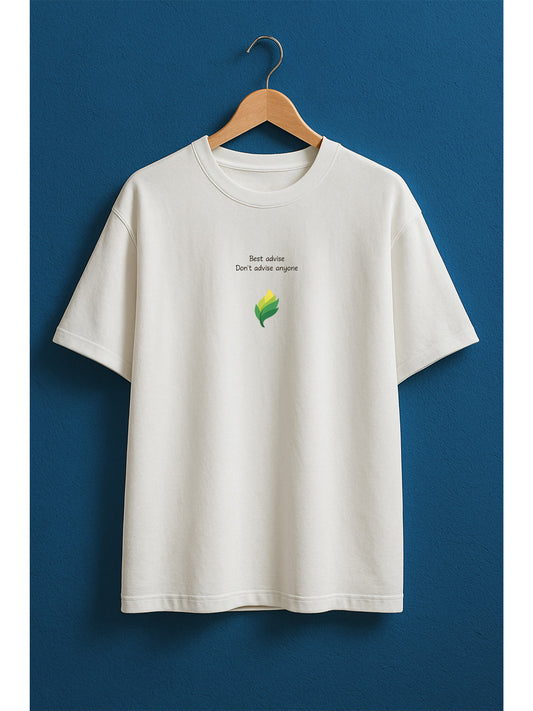 Best Advice – Oversized Unisex Minimal Quote Tee