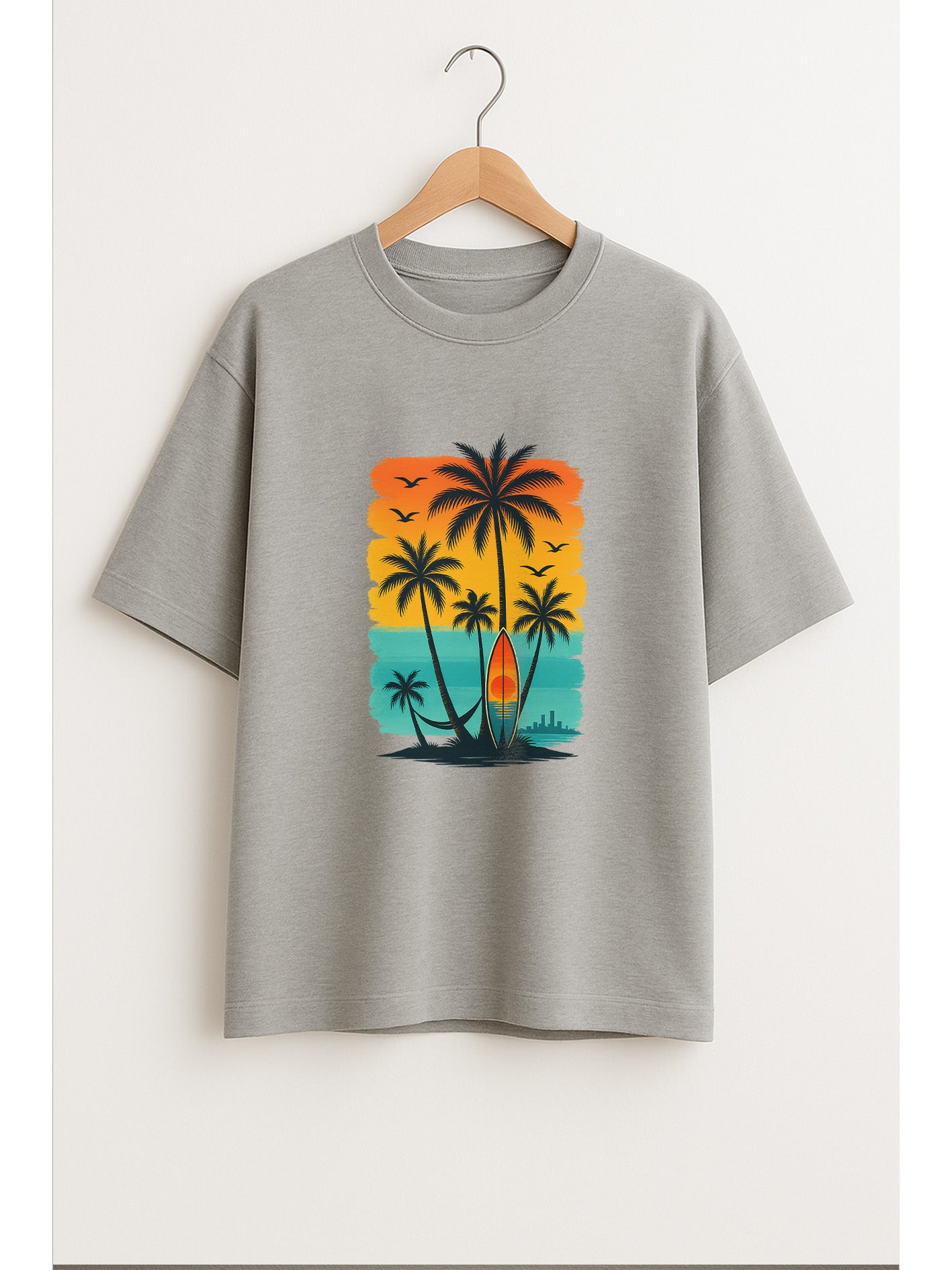 Tropical Vibes - Surf Escape Oversized Tee