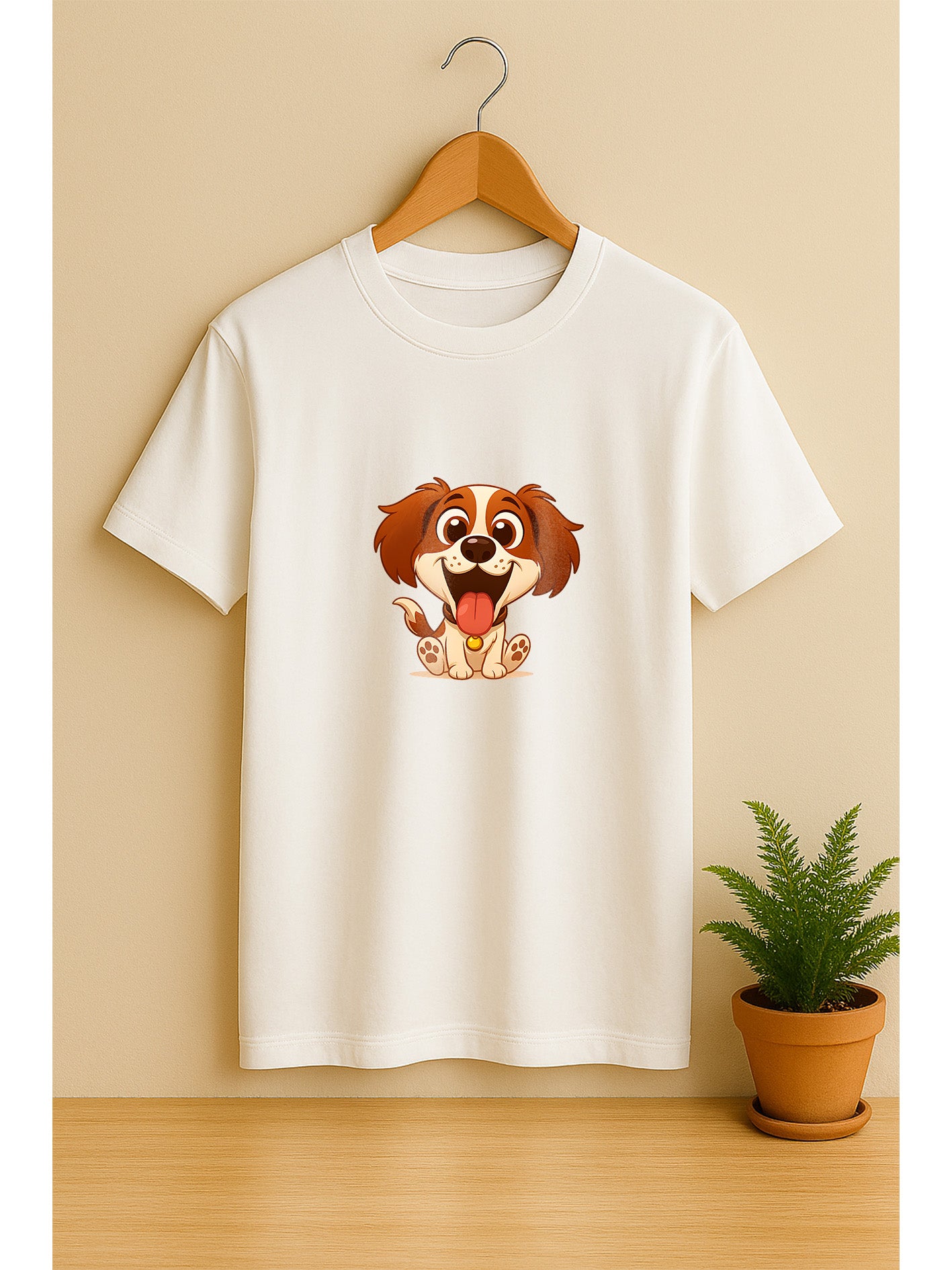 Happy Pup Tee Unisex Classic Crew T-Shirt