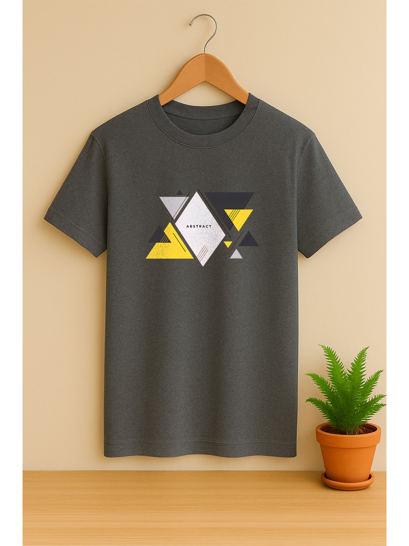 Geo Vibe – Abstract Unisex Cotton T-Shirt