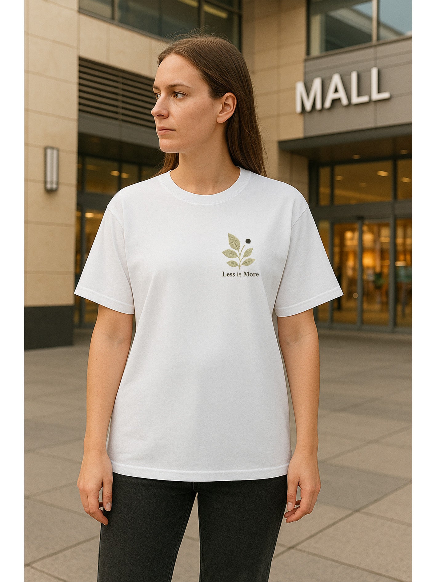 "Less is More" – Minimalist Oversized Unisex T-Shirt by Fluxwear