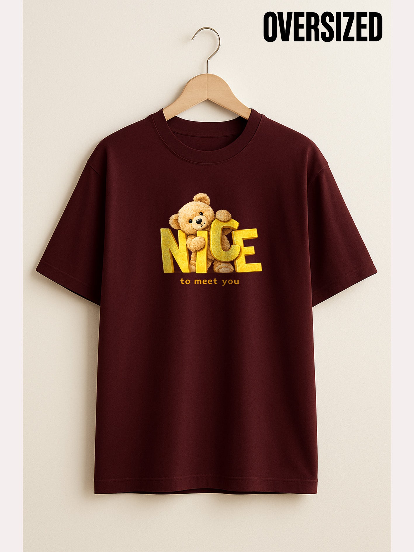 Nice Teddy Unisex Terry Oversized Tee
