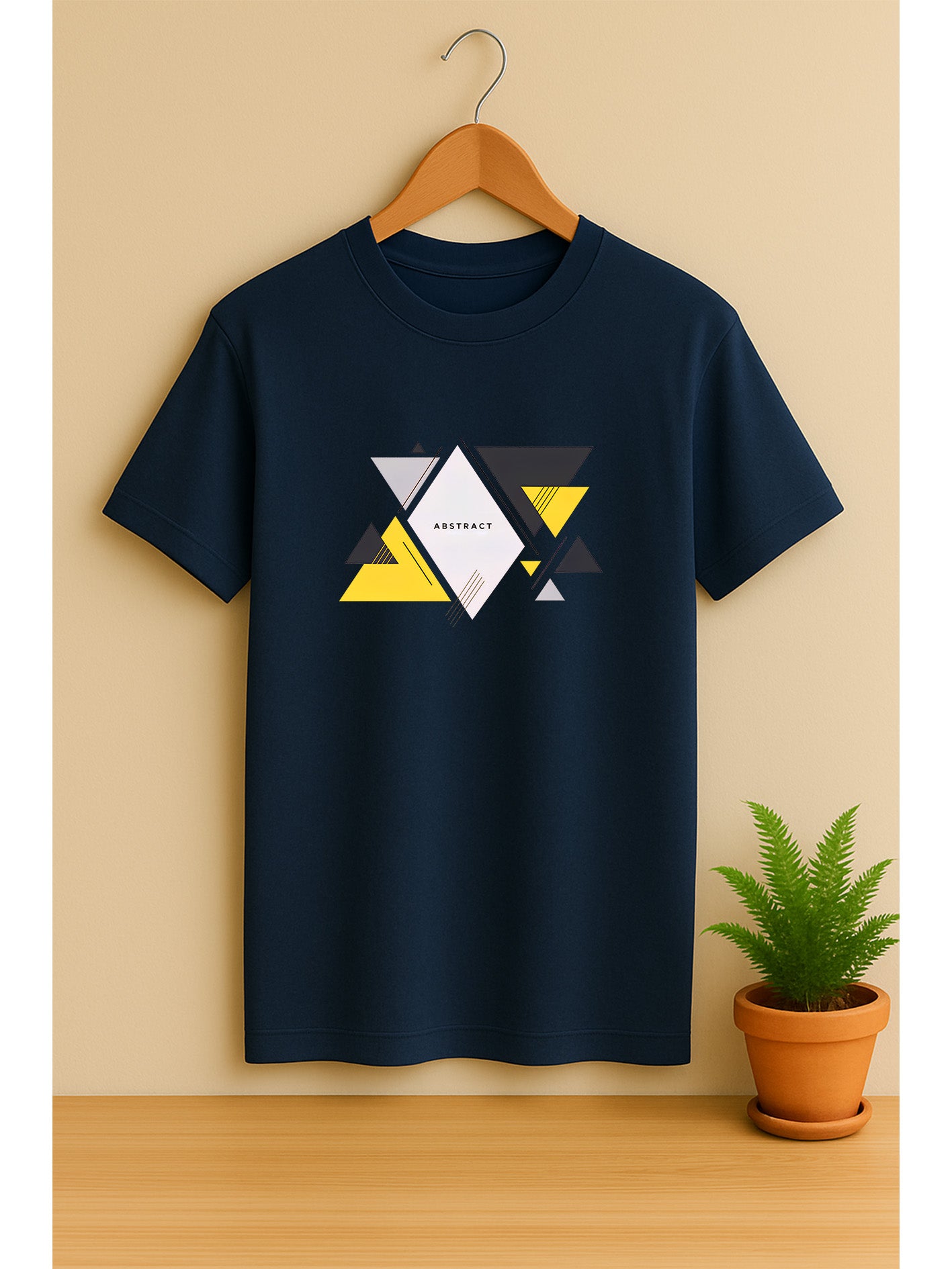 Geo Vibe – Abstract Unisex Cotton T-Shirt