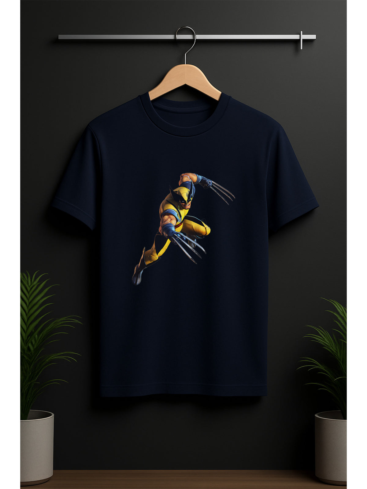 Dynamic Clawed Superhero Graphic T-Shirt