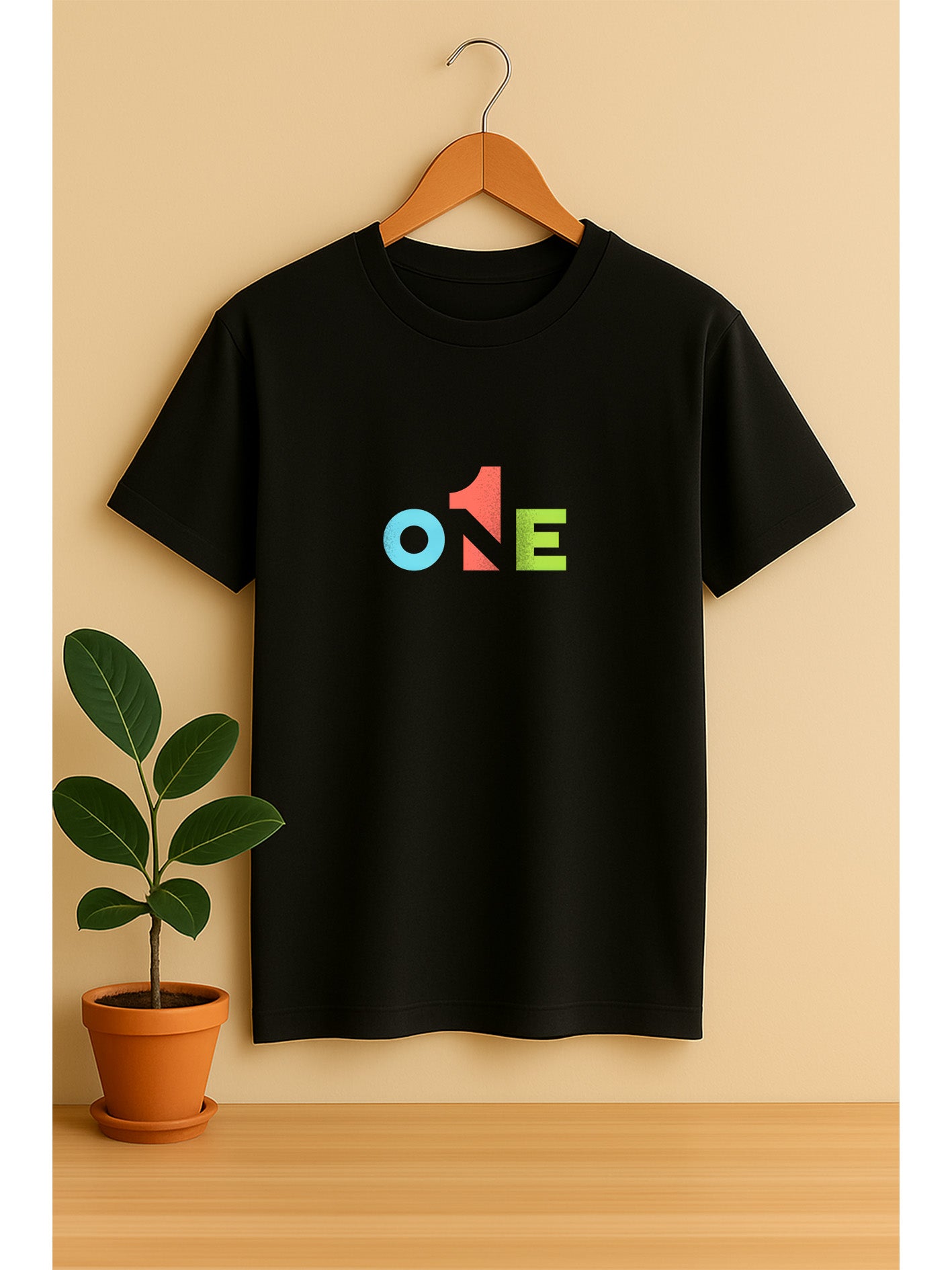 ONE Bold Colorful Graphic T-Shirt | Fluxwear
