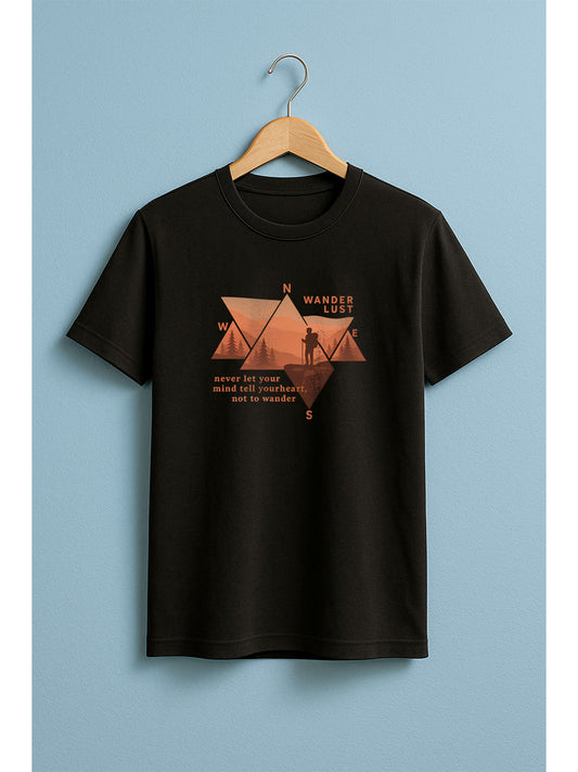 Wanderlust Compass Graphic T-Shirt – Black & White Available | Fluxwear