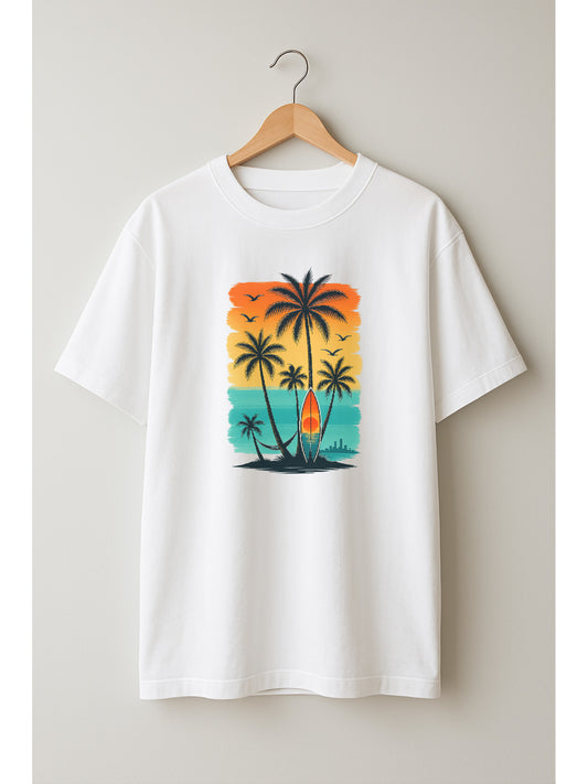 Tropical Vibes - Surf Escape Oversized Tee